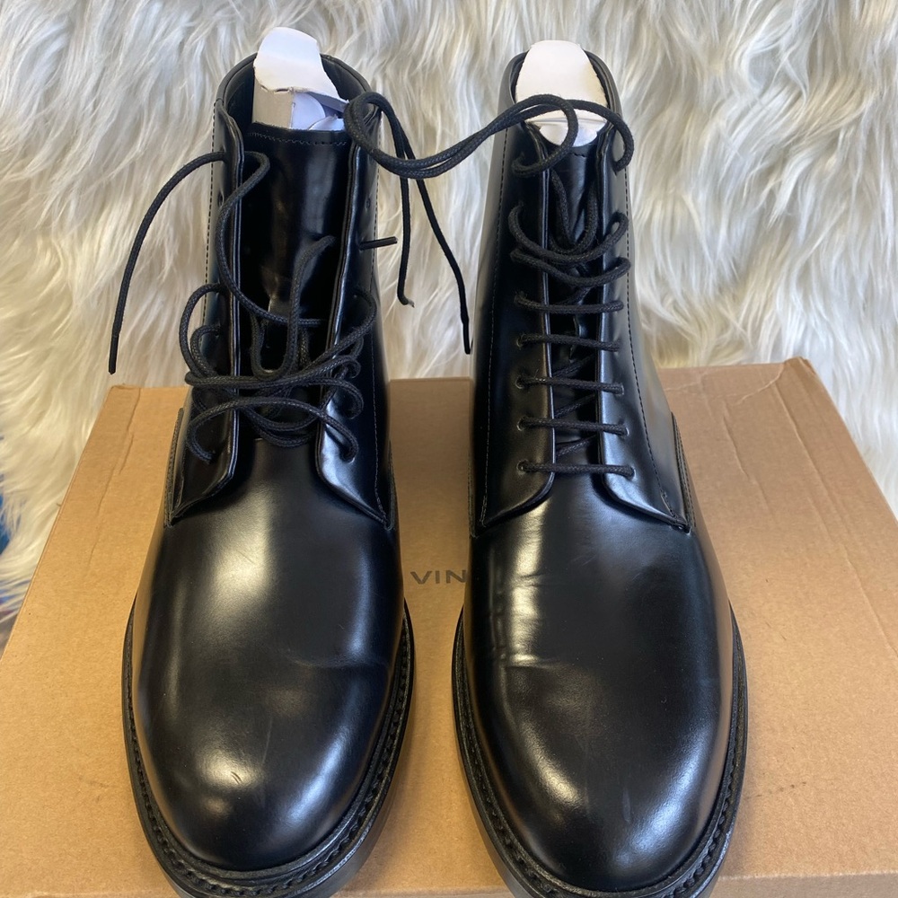 Vince Black Leather Men's Boots